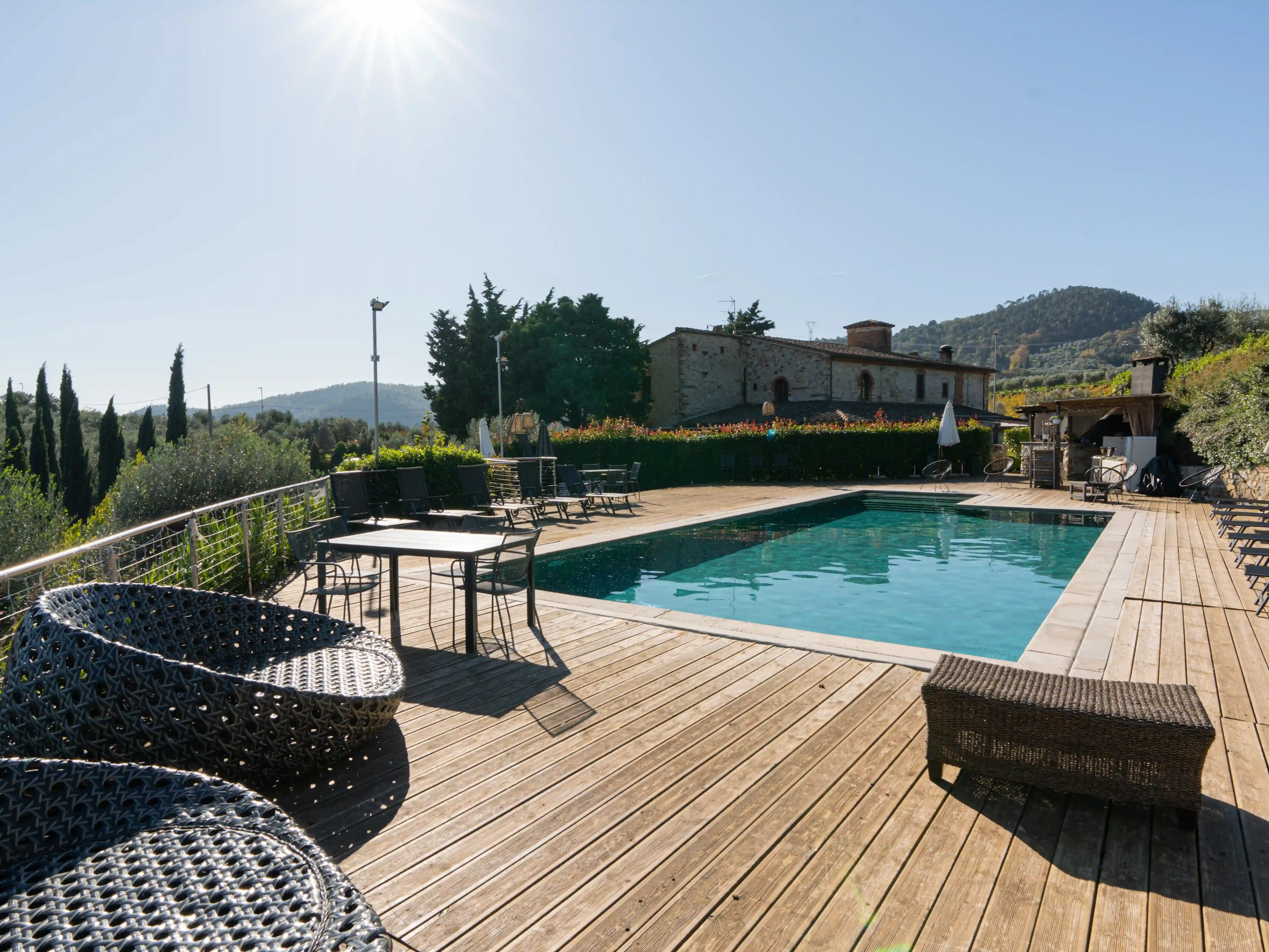 Pool relaxation area